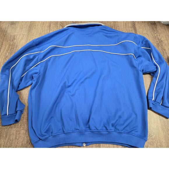 Diadora Royal Blue White Vintage 1990s Soccer Polyester Full Zip Jacket Men's XL - Picture 5 of 5